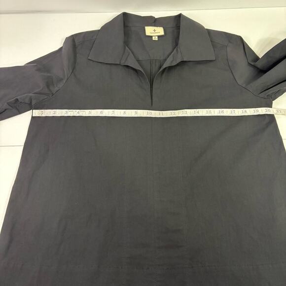 Tuckernuck Black Oversized V-neck Long Sleeve Shirt Size Medium RR0850 - Picture 5 of 8